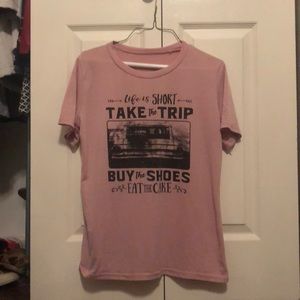 Pink graphic tee - NEVER WORN